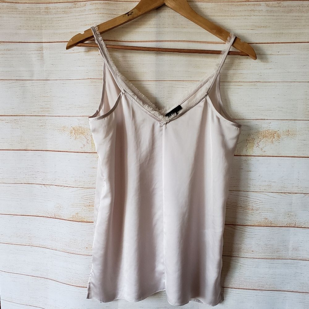 ATM Satin Feel Frayed Camisole Top Women's XS